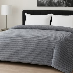 Κουβερτοπάπλωμα Le Blanc Flannel Comfort Σούπερ Υπέρδιπλο 260Χ240 700gsm RIB Light Grey Κουβερτοπάπλωμα Le Blanc Flannel Comfort Σούπερ Υπέρδιπλο 260Χ240 700gsm RIB Light Grey