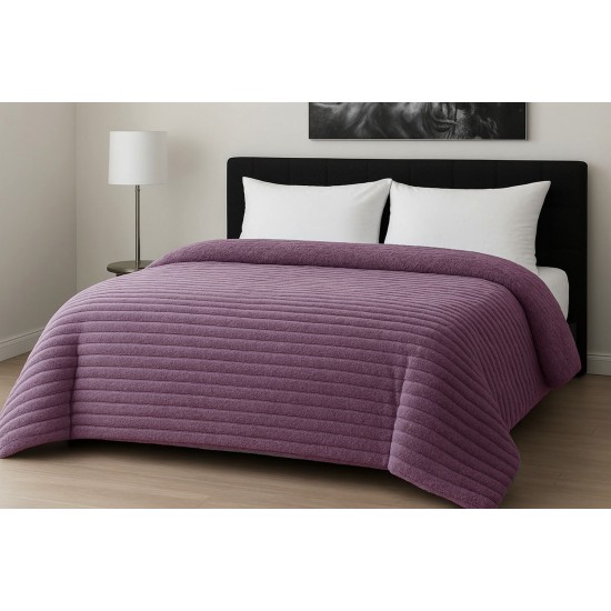 Κουβερτοπάπλωμα Le Blanc Flannel Comfort Σούπερ Υπέρδιπλο 260Χ240 700gsm RIB Lilac Κουβερτοπάπλωμα Le Blanc Flannel Comfort Σούπερ Υπέρδιπλο 260Χ240 700gsm RIB Lilac
