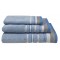 Πετσέτα ΚΟΜΒΟΣ Satin Stripe Πεννιέ 450γρ/m2 100% Cotton Χειρός Light Blue 30x50