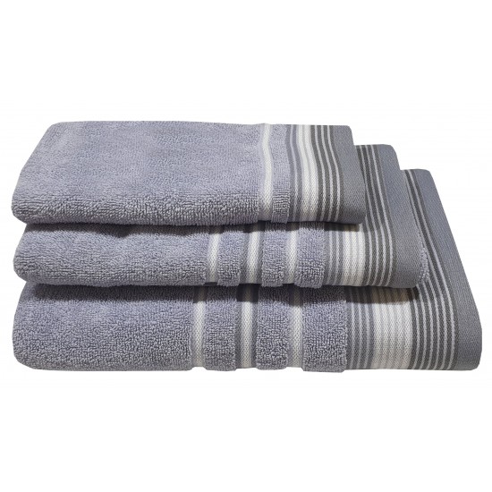 Πετσέτα ΚΟΜΒΟΣ Satin Stripe Πεννιέ 450γρ/m2 100% Cotton Χειρός Levanda 30x50 Πετσέτα ΚΟΜΒΟΣ Satin Stripe Πεννιέ 450γρ/m2 100% Cotton Χειρός Levanda 30x50
