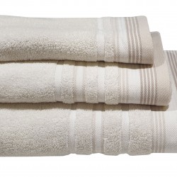 Πετσέτα ΚΟΜΒΟΣ Satin Stripe Πεννιέ 450γρ/m2 100% Cotton Χειρός Sand 30x50