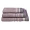 Πετσέτα ΚΟΜΒΟΣ Satin Stripe Πεννιέ 450γρ/m2 100% Cotton Χειρός Lilac 30x50