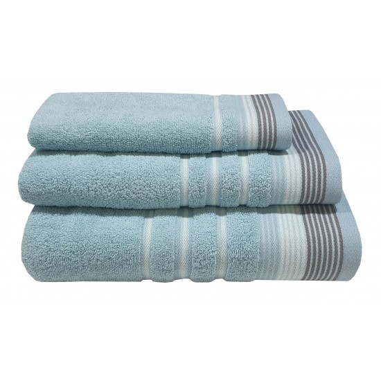 Πετσέτα ΚΟΜΒΟΣ Satin Stripe Πεννιέ 450γρ/m2 100% Cotton Χειρός Petrol 30x50 Πετσέτα ΚΟΜΒΟΣ Satin Stripe Πεννιέ 450γρ/m2 100% Cotton Χειρός Petrol 30x50