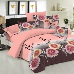 Σετ Κουβερλί Le Blanc Premium Cotton 100% Chrysanthemum Peach Μονό 160x240 Σετ Κουβερλί Le Blanc Premium Cotton 100% Chrysanthemum Peach Μονό 160x240