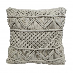 Μαξιλάρι Διακοσμητικό Macrame ΚΟΜΒΟΣ 100% Βαμβάκι Natural 40x40