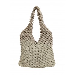 Τσάντα Macrame ΚΟΜΒΟΣ 100% Βαμβάκι Natural Plain 40x35 Τσάντα Macrame ΚΟΜΒΟΣ 100% Βαμβάκι Natural Plain 40x35