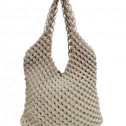 Τσάντα Macrame ΚΟΜΒΟΣ 100% Βαμβάκι Natural Plain 40x35