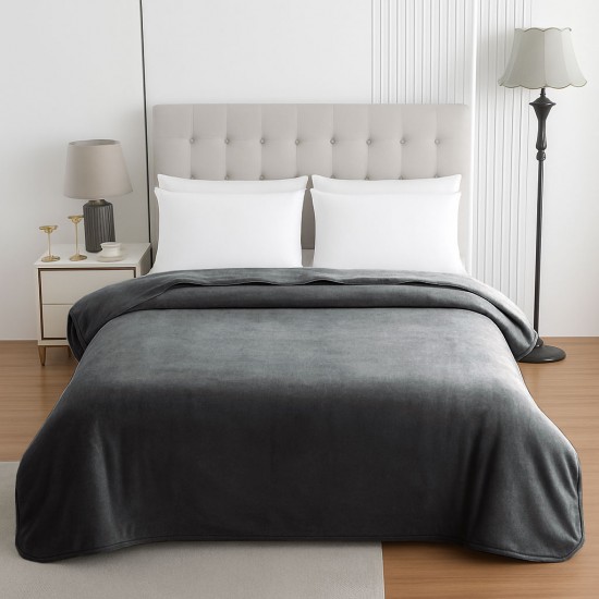 Κουβέρτα Le Blanc Βελουτέ 550gr Υπέρδιπλη 220x240 Grey Κουβέρτα Le Blanc Βελουτέ 550gr Υπέρδιπλη 220x240 Grey