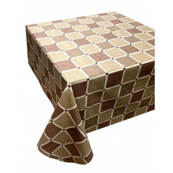 Τραπεζομάντηλο ΚΟΜΒΟΣ Καρό Polycotton Design-2 Olive 140x140 Τραπεζομάντηλο ΚΟΜΒΟΣ Καρό Polycotton Design-2 Olive 140x140