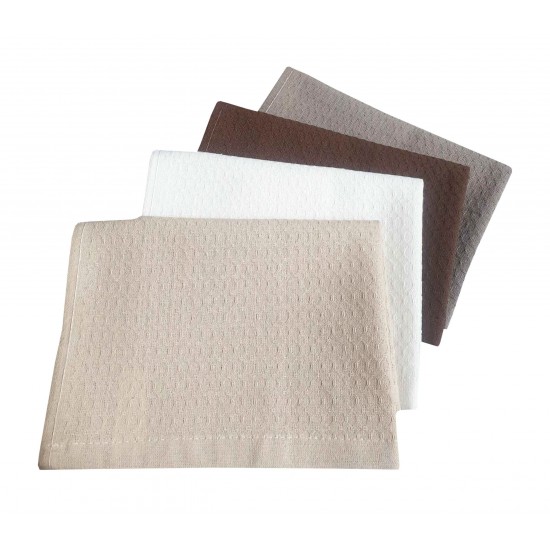 Σετ Ποτηρόπανα 4τεμ.ΚΟΜΒΟΣ Πικέ PLAIN 100% Cotton 40x60 Natural MIX Σετ Ποτηρόπανα 4τεμ.ΚΟΜΒΟΣ Πικέ PLAIN 100% Cotton 40x60 Natural MIX