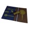 Σετ Ποτηρόπανα 3τεμ.ΚΟΜΒΟΣ Πικέ 100% Cotton 50x70 Kitchen Cutlery   Brown-Dark Blue