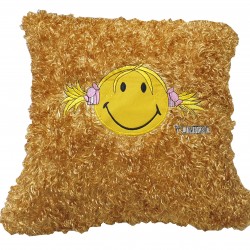 Μαξιλάρι Διακοσμητικό ΚΟΜΒΟΣ 100% Polyester 45x45 Smiley Face Yellow