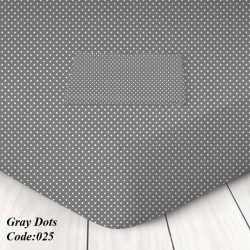 Μεμονωμένο Σεντόνι Υπέρδιπλο Marwa 160 x 200+25 Marwa 020 Πουά Γκρι