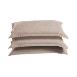 Ζεύγος Μαξιλαροθήκες 50×70cm  Melios Home Mπεζ Σκούρο