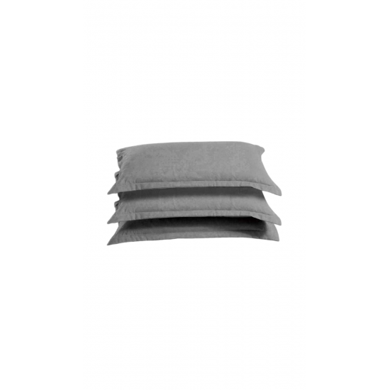 Ζεύγος Μαξιλαροθήκες 50×70cm Melios Home Γκρι/Σκούρο Ζεύγος Μαξιλαροθήκες 50×70cm Melios Home Γκρι/Σκούρο