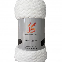 Κουβέρτα Fleece Μονη 160x240εκ..Coral P3023  Λευκό