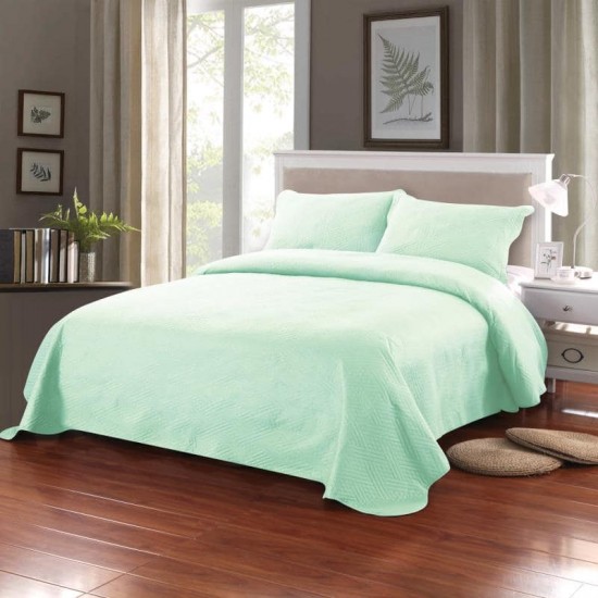 Σετ Κουβερλί Marwa Microfiber 220x240 Υπέρδιπλο Μονόχρωμο Μέντα Σετ Κουβερλί Marwa Microfiber 220x240 Υπέρδιπλο Μονόχρωμο Μέντα