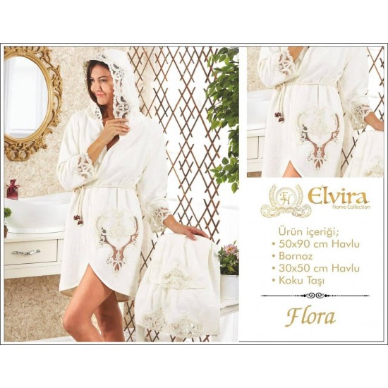 Σετ 3τεμ Μπουρνούζι +Πετσέτες Royal 400γρ/τμ Flora Σετ 3τεμ Μπουρνούζι +Πετσέτες Royal 400γρ/τμ Flora