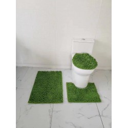Σετ 3Τεμ Πατάκι Μπάνιου 50x80 /40x50 chenil με υπόστρωμα σιλικόνης Λαχανί Σετ 3Τεμ Πατάκι Μπάνιου 50x80 /40x50 chenil με υπόστρωμα σιλικόνης Λαχανί
