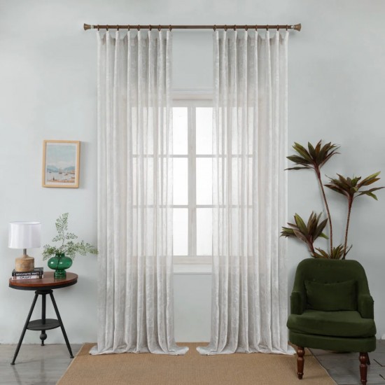 Ετοιμη Κουρτίνα  Με Τρέσα Τεμάχιο 270Χ280cm 6041-8 Λευκό