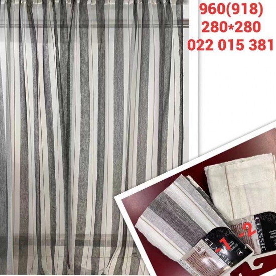 Ετοιμη Κουρτίνα Με Τρέσα Τεμάχιο 280Χ280cm 960