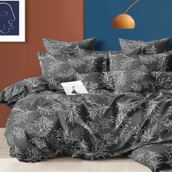 Σετ 5 Τεμάχιων. Παπλωματοθηκη +Σετ Σεντόνια Υπερδίπλα  με Λάστιχο 160x200x30 PRR-2025-Α-5