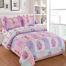 Πάπλωμα Παιδικό  Μονό 160Χ240cm 100%Βαμβάκι 21052 Princess Castle