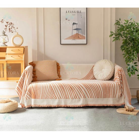 Ριχτάρι Πολυθρόνας Καναπέ 180x180cm Chenille Με Κρόσια C 3-3
