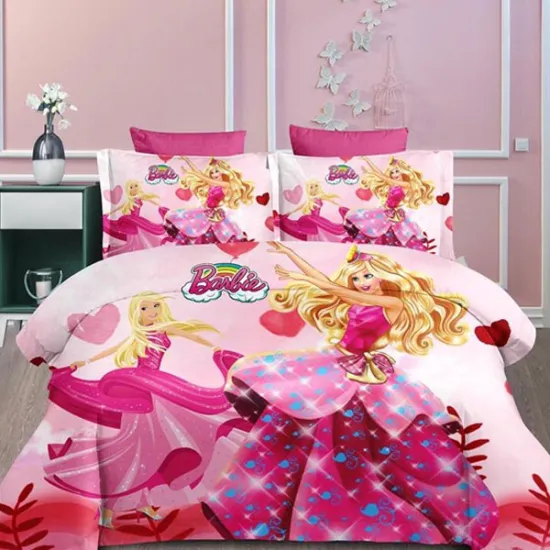 Σετ Σεντόνια Μονά  με Λάστιχο 100x200x25 Barbie