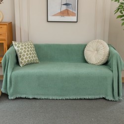 Ριχτάρι Τριθέσιου Καναπέ 180x280cm Chenille Με Κρόσια C 2-13 Menta