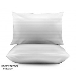 Σετ Μαξιλαροθήκες 50x70 Marwa 020 Ριγέ Γκρι Σετ Μαξιλαροθήκες 50x70 Marwa 020 Ριγέ Γκρι