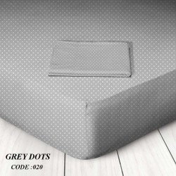 Μεμονωμένο Σεντόνι King Size 180 x 200+30 Marwa 020 Πουά Γκρι Μεμονωμένο Σεντόνι King Size 180 x 200+30 Marwa 020 Πουά Γκρι