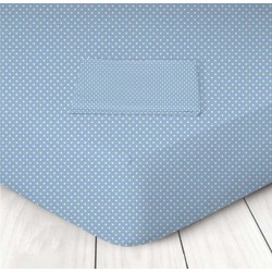 Μεμονωμένο Σεντόνι Υπέρδιπλο 220x260 Χωρίς Λάστιχο Marwa 024 Πουά Μπλε Μεμονωμένο Σεντόνι Υπέρδιπλο 220x260 Χωρίς Λάστιχο Marwa 024 Πουά Μπλε