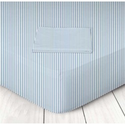 Μεμονωμένο Σεντόνι Υπέρδιπλο 220x260 Χωρίς Λάστιχο Marwa 024 Ριγέ Μπλε Μεμονωμένο Σεντόνι Υπέρδιπλο 220x260 Χωρίς Λάστιχο Marwa 024 Ριγέ Μπλε