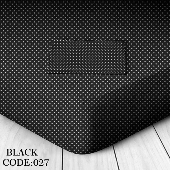 Μεμονωμένο Σεντόνι King Size 180 x 200+30 Marwa 027 Πουά Μαύρο Μεμονωμένο Σεντόνι King Size 180 x 200+30 Marwa 027 Πουά Μαύρο